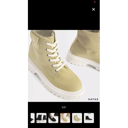 Boot nữ da vải đế răng 3p HAPAS