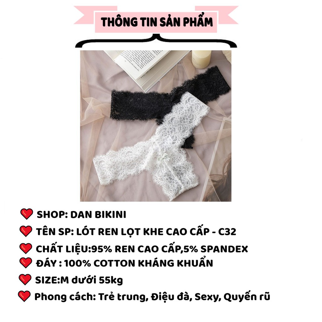Quần Lọt Khe Nữ ❤️FREESHIP❤️ Quần Lót Lọt Khe Sexy Ren Lọt Khe cao cấp cạp chữ V sexy gợi cảm mã C32 | BigBuy360 - bigbuy360.vn