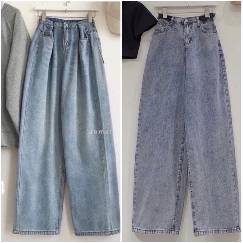Quần Jean Ống Rộng GÀI EO Ulzzang Unisex Hot hit - HÀNG MỚI VỀ