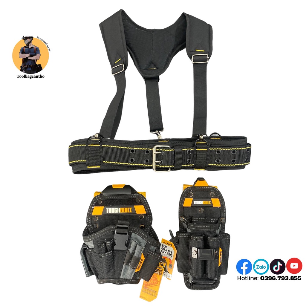 Bộ dây đai đeo đồ nghề Melotough có kèm dây đeo vai Y