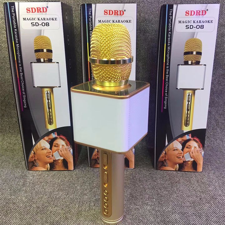 [ Siêu rẻ ] Micro Karaoke Bluetooth SD-08