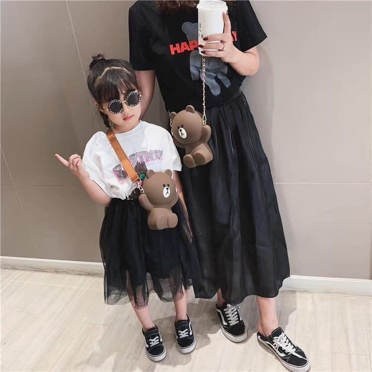 [FREESHIP50K] Túi gấu Brown SILICON hot hit (2 dây) thời trang dùng cho cả người lớn và trẻ em