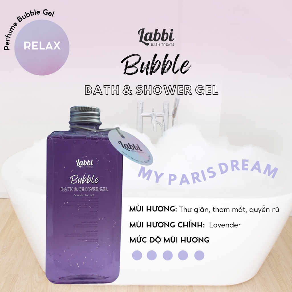 MY PARIS DREAM [Labbi] Tạo bọt bồn tắm / Gel tắm tạo bọt / Bubble Gels