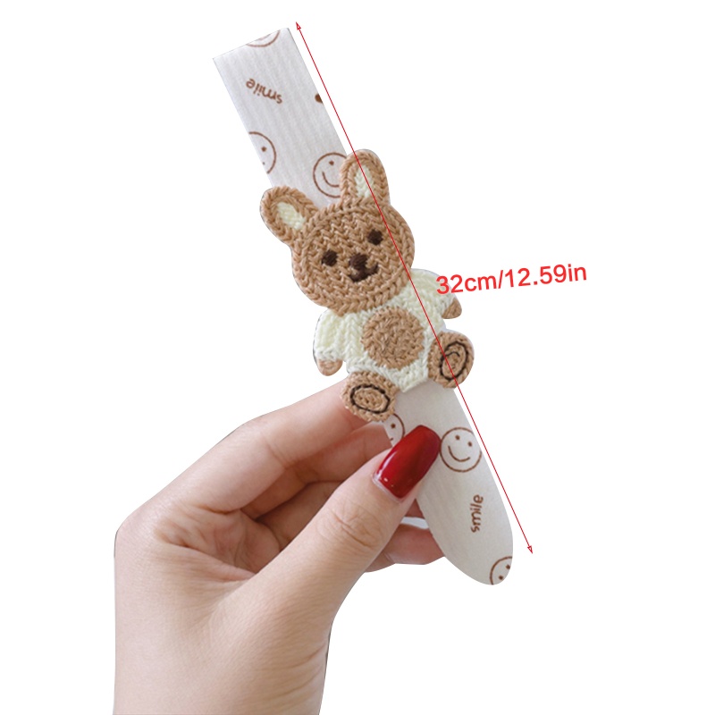 Flgo Băng Đô Handmade Mỏng In Họa Tiết Hoạt Hình Gấu Dễ Thương Thời Trang Cho Nữ