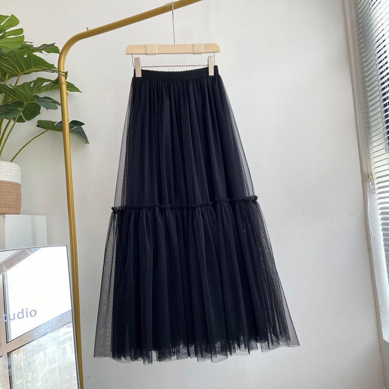 Sẵn đen/chân váy công chúa/chân váy tutu/chân váy lưới xoè