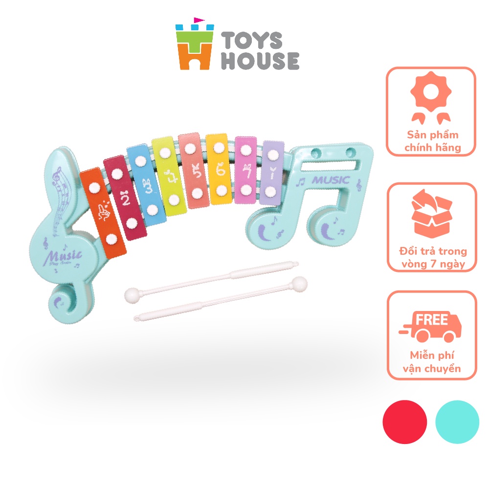 Đồ chơi đàn gõ Xylophone cho bé 8 phím hình nốt nhạcToyshouse 683-2