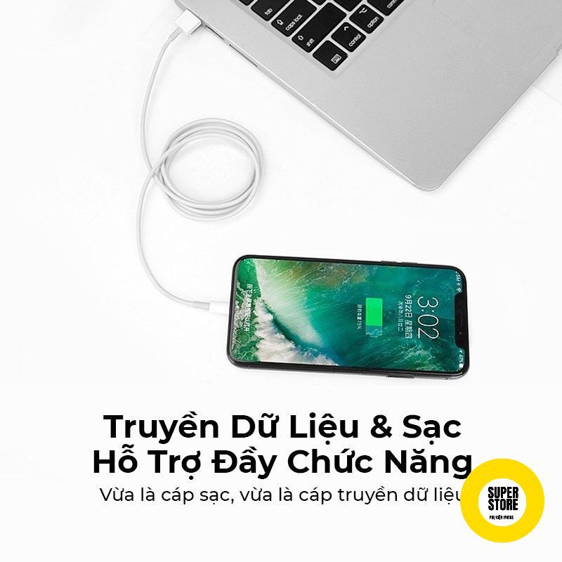 [Bền Bỉ] Combo bộ sạc - cáp sạc lightning cho iphone không kén máy không báo lỗi, truyền dữ liệu nhanh cho iphone