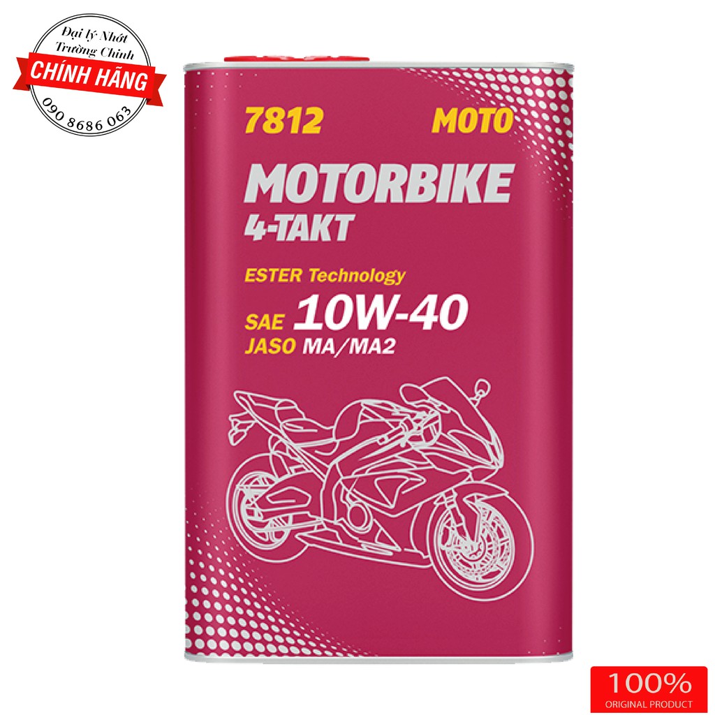 Nhớt Mannol 4-Takt Motorbike 10W40 tổng hợp