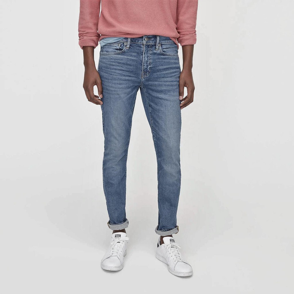 Quần Jean JCrew Slim-fit xuất Nhật cho Nam. Hàng chính hãng. JCrew, Xanh, không rách.