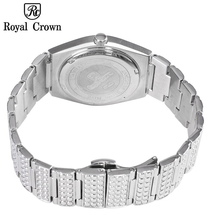 Đồng hồ nam chính hãng Royal Crown 6416 dây thép Diamond