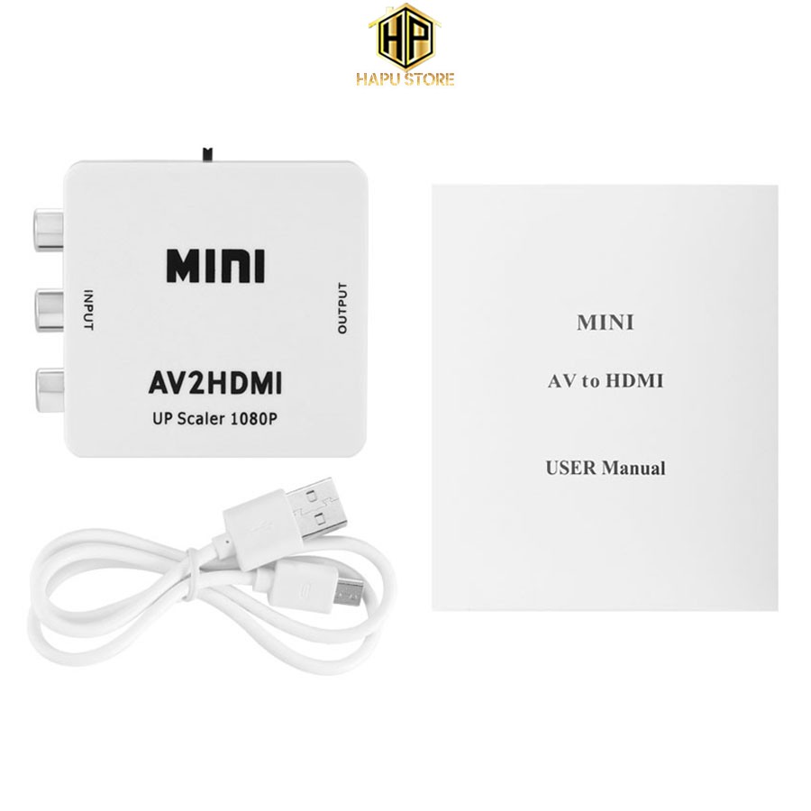 Bộ chuyển đổi AV sang HDMI Full HD 1080p giá rẻ - Hapustore