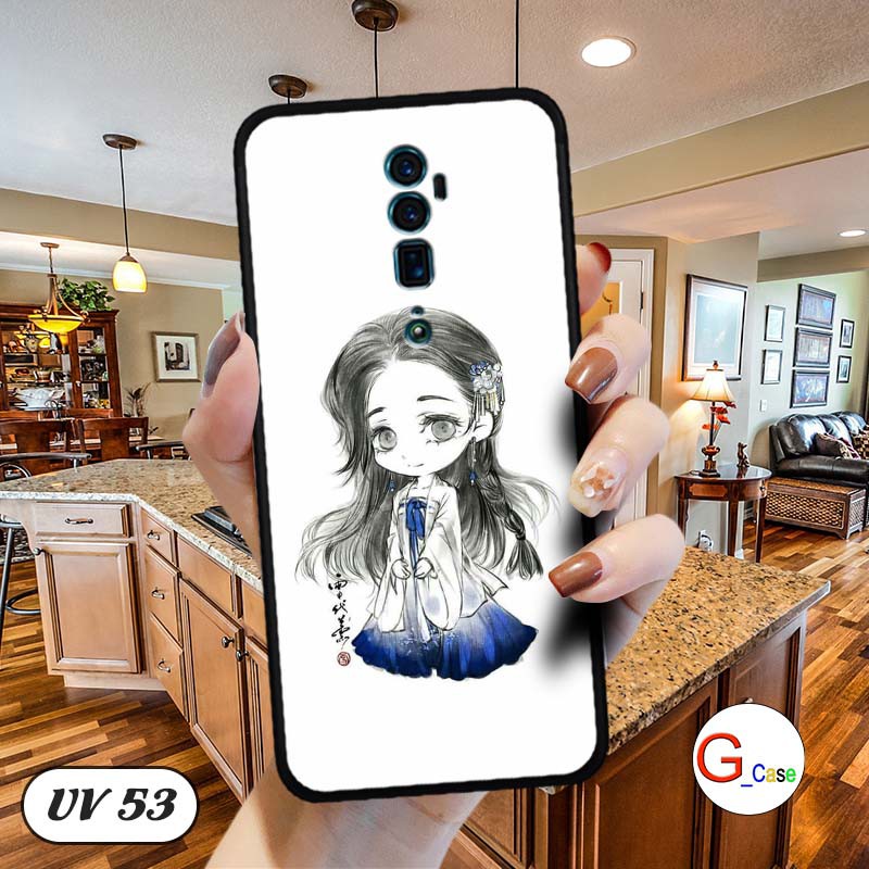 Ốp điện thoại OPPO RENO 10X ZOOM 6.6 lưng nhám viền cao su dẻo in hình