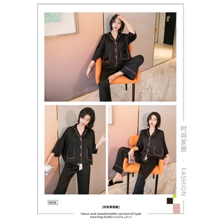 Bộ Lụa Phi Pyjama Mặc Nhà Hàng Xịn