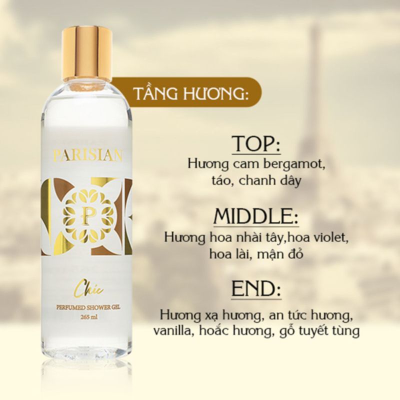 SỮA TẮM NƯỚC HOA PARISIAN CHIC FOR HER 265ML