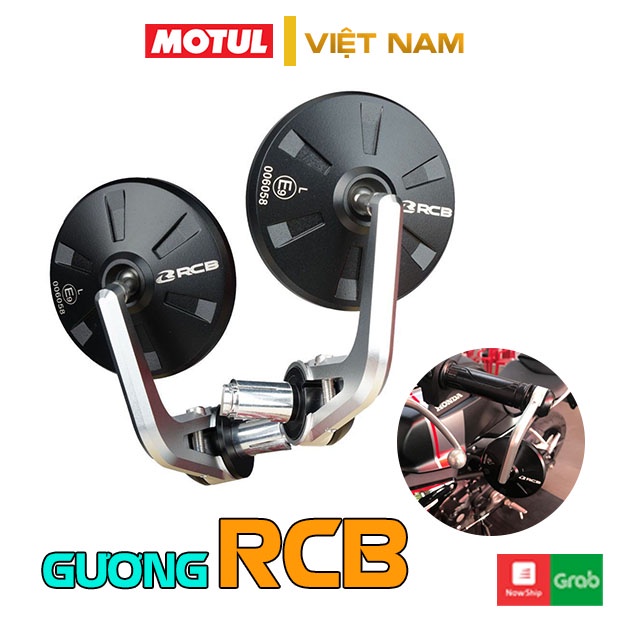 Gương chiếu hậu xe máy thời trang mini mẫu RCB S6 BAR gắn gù tay lái cho AB, SH, SH Mode, Wave,…