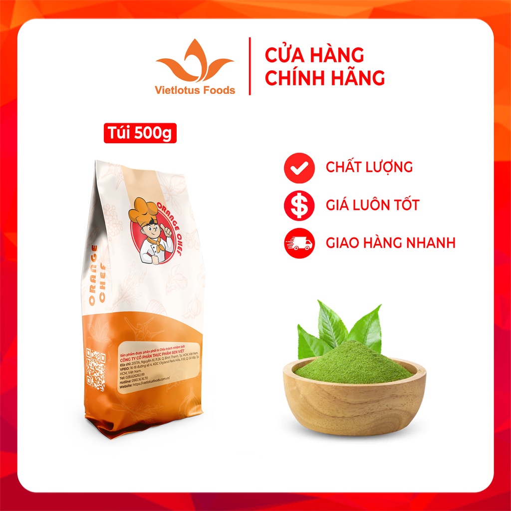 Bột Gia Vị - Vị Trà Xanh Green Tea Seasoning [Orange Chef] Túi 500g