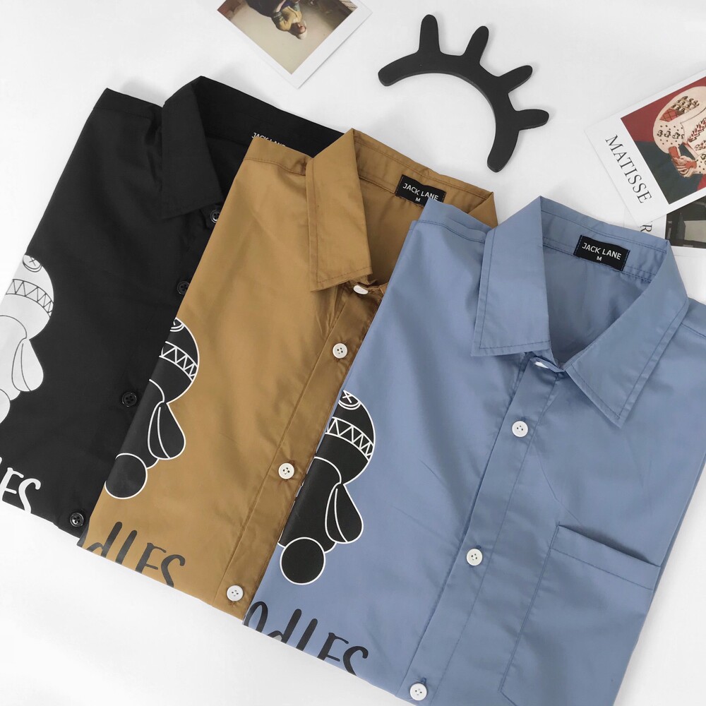 Áo Sơmi dài tay Noodles, JACKLANE, Áo sơmi dài tay Unisex Jack Lane | BigBuy360 - bigbuy360.vn