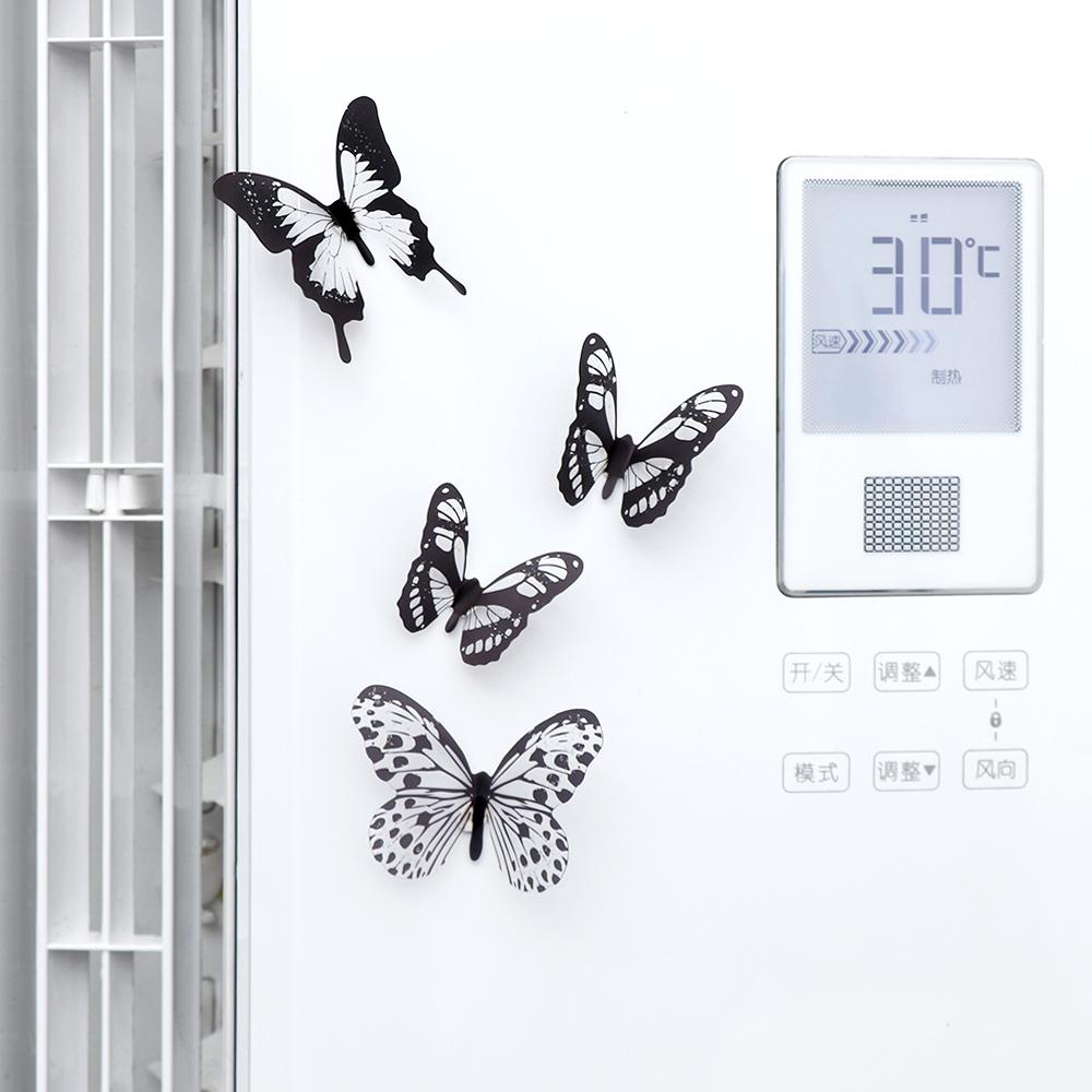 LONTIME Bộ 18 Miếng Dán Tường Trang Trí Hình Bướm 3D Bằng PVC
