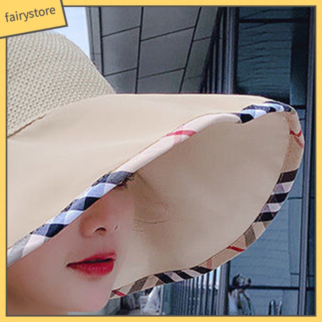 Nón Vành Rộng Bằng Polyester Thoáng Khí Dành Cho Nữ