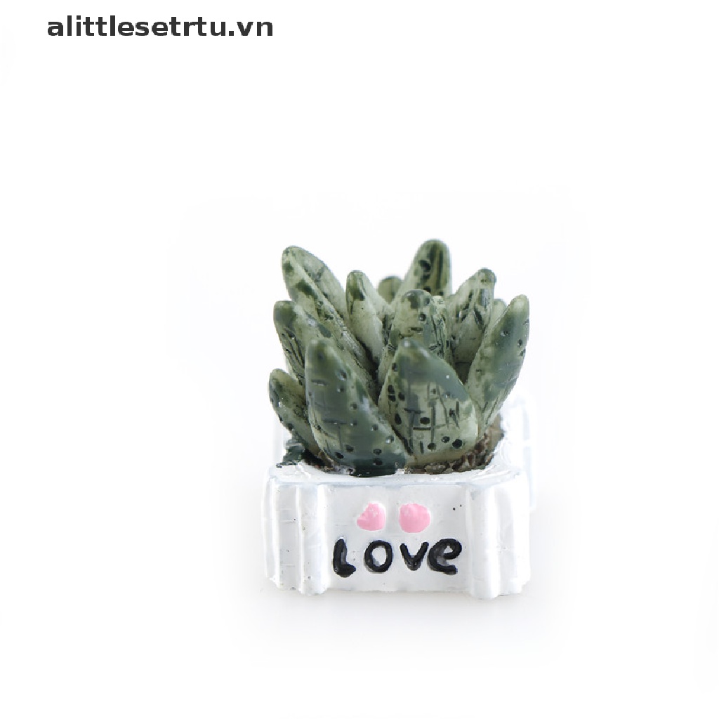 Bộ 4 Mô Hình Resin Thu Nhỏ Dùng Trang Trí Vườn DIY