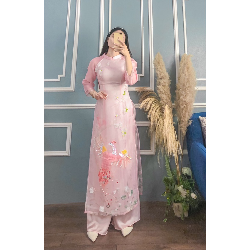 ÁO DÀI HỒNG HẠC