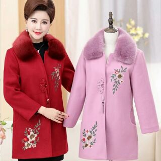 HÀNG ĐẶT ( ÁO DẠ TRUNG NIÊN CỔ LÔNG MƯỢT
