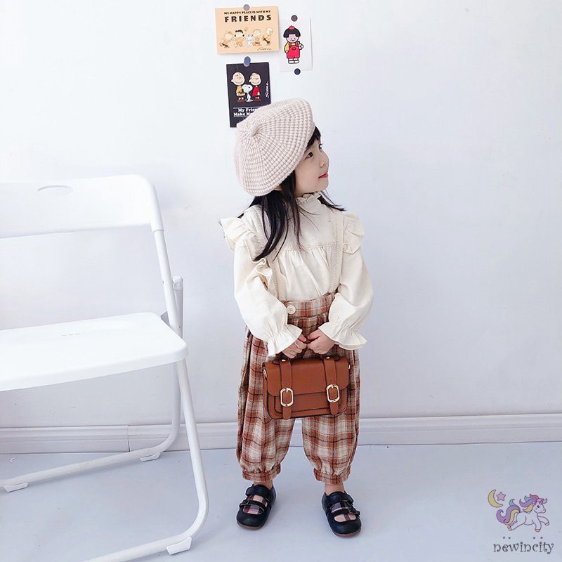 Túi xách da bằng pu phong cách cổ điển cho bé gái