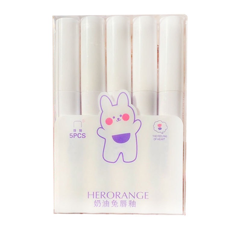 Set 5 son kem lì lâu trôi herorange thỏ trắng dễ thương hàng nội địa trung phiên bản mới lên màu đẹp giá rẻ | BigBuy360 - bigbuy360.vn