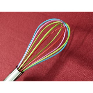 Phới lồng đánh trứng; Cây đánh bột; Dụng cụ đánh trứng; Cây trộn bột 20cm / 8 inch 7 màu silicon