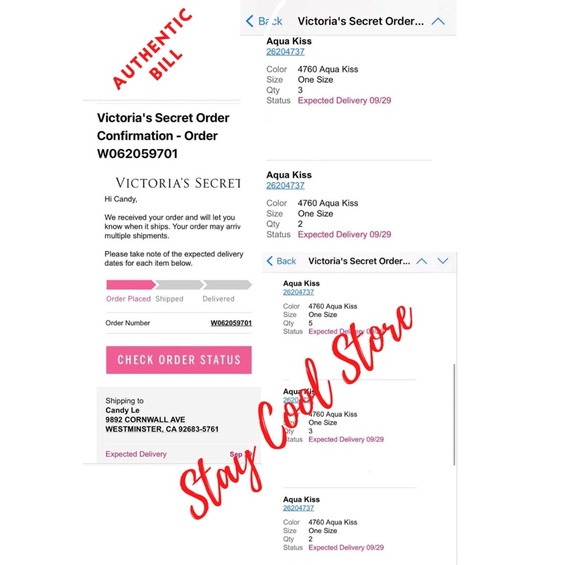 💧🌊Xịt thơm toàn thân AQUA KISS Victoria's Secret 250ml