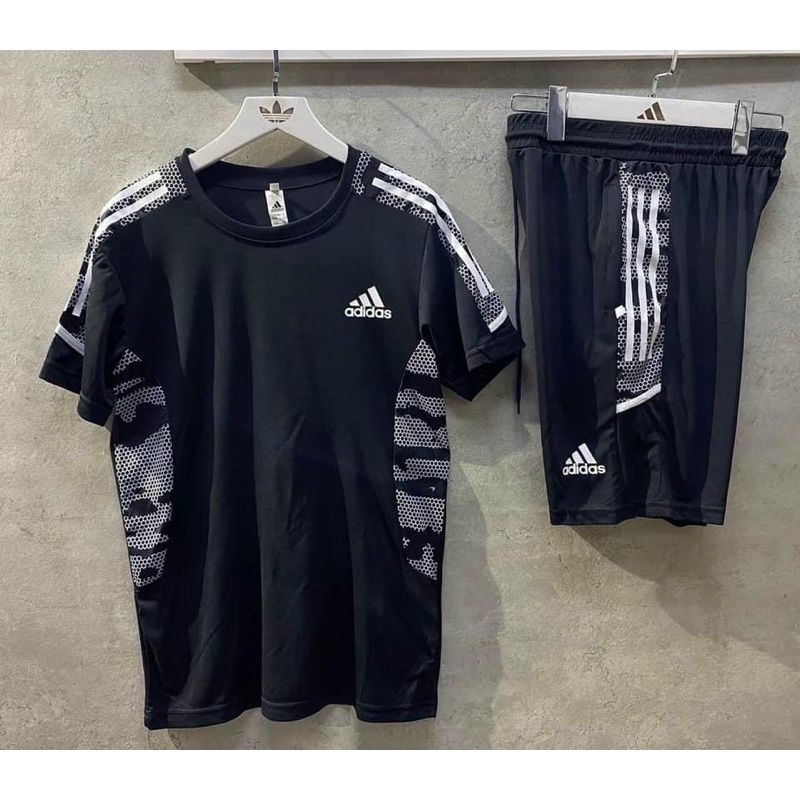 Đồ bộ nam, đồ bộ thể thao nam cổ tròn pha rằn ri hot trend