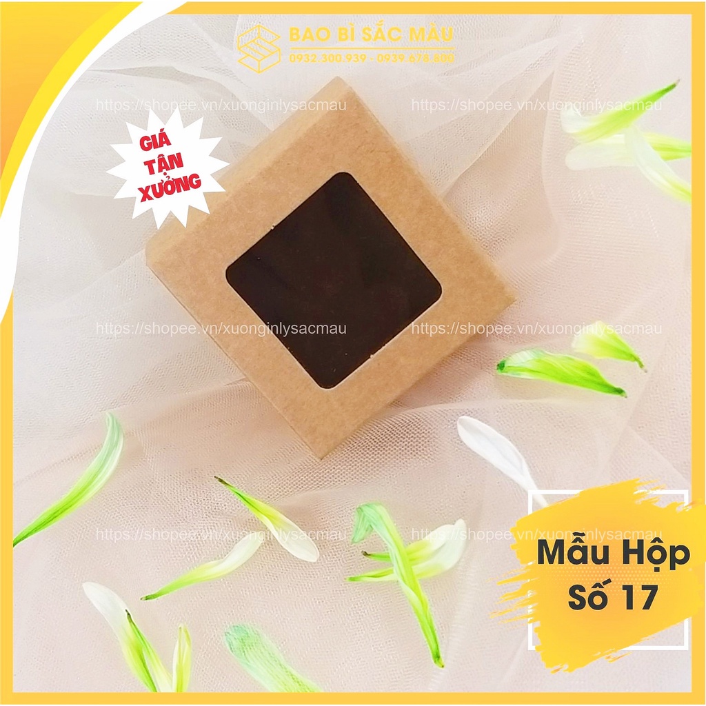 SÉT 5 hộp giấy kraft NHỎ ( hộp 17)  đựng quà tặng, đồ chơi xinh xắn