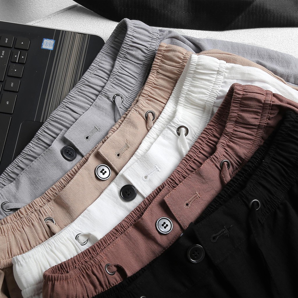 quần short nam chất liệu đũi lụa thoáng mát thích hợp dạo phố hoặc mặc nhà | BigBuy360 - bigbuy360.vn