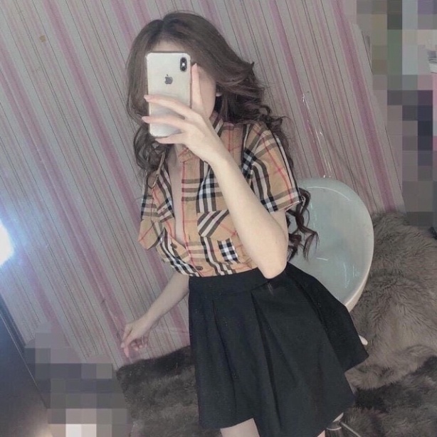 Áo sơ mi tay ngắn 2 túi chất kate - B8U