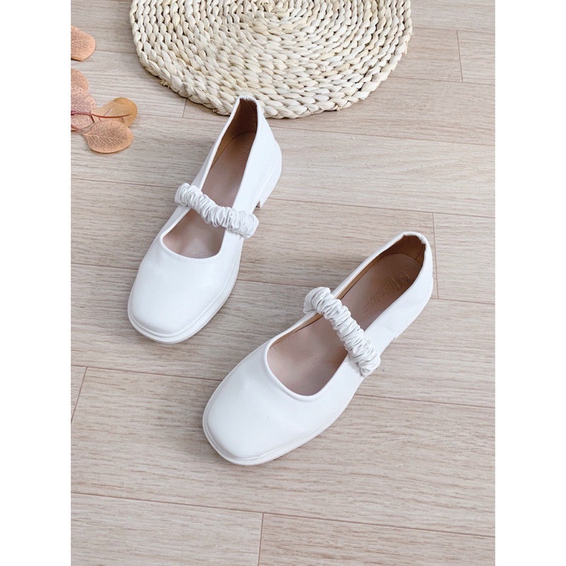Giày tiểu thư quai nhún xinh xẻo đế cao 3cm