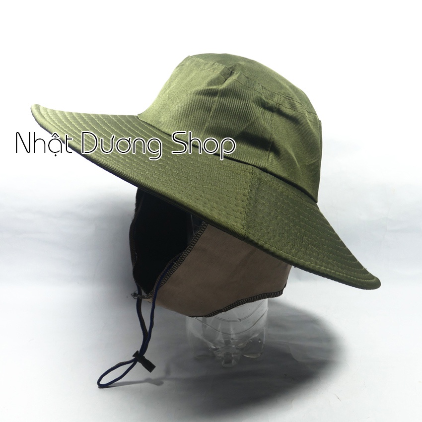 [ Nhiều mẫu ]Nón bo vải người lớn, nón lính bộ đội, mùa hè xanh có dây loại vành rộng