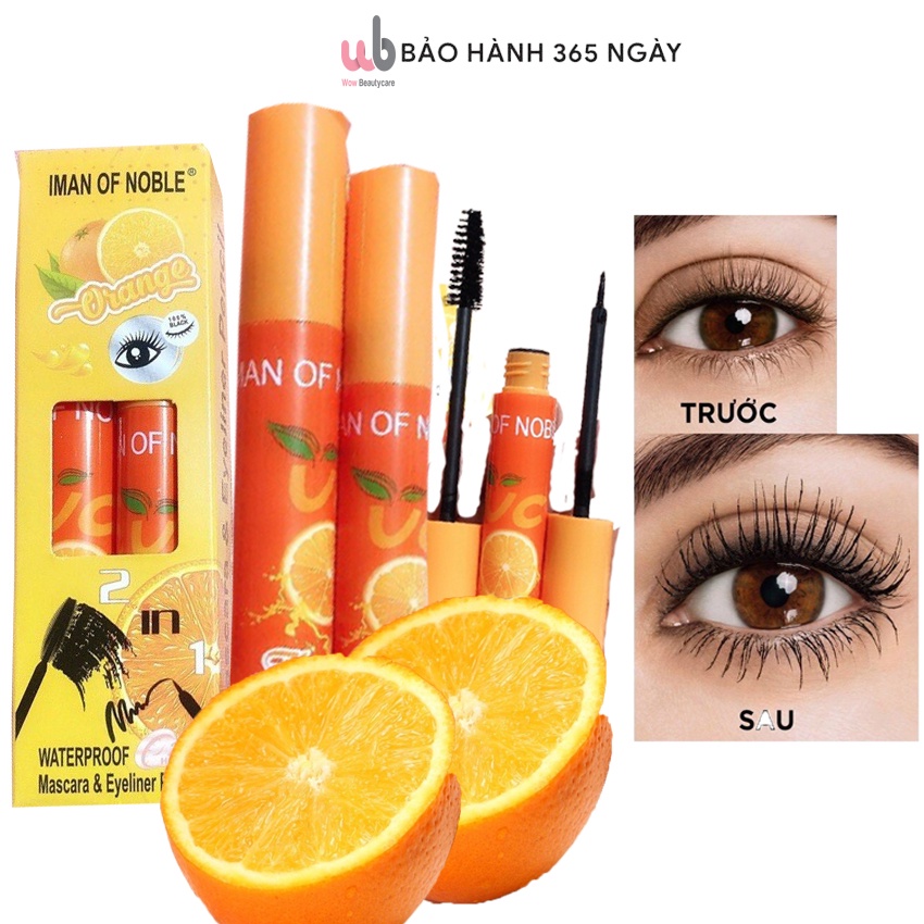 Combo 2 Món Chuốt Mi ( Mascara) và Kẻ Mắt IMan The Orange Quả Cam.Giúp Đôi Mắt Trở Nên Thu Hút,Quyến Rũ