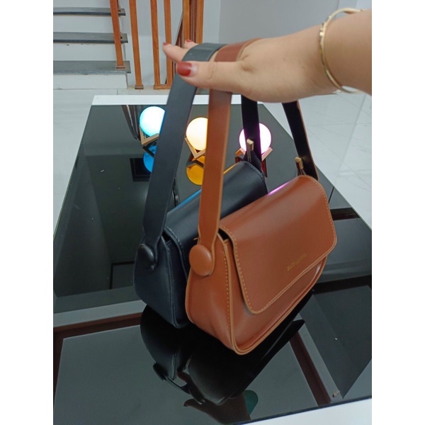 Túi Kẹp Nách Nữ Full Màu Trơn Cúc Bấm Cạnh  Túi Đeo Vai Nữ