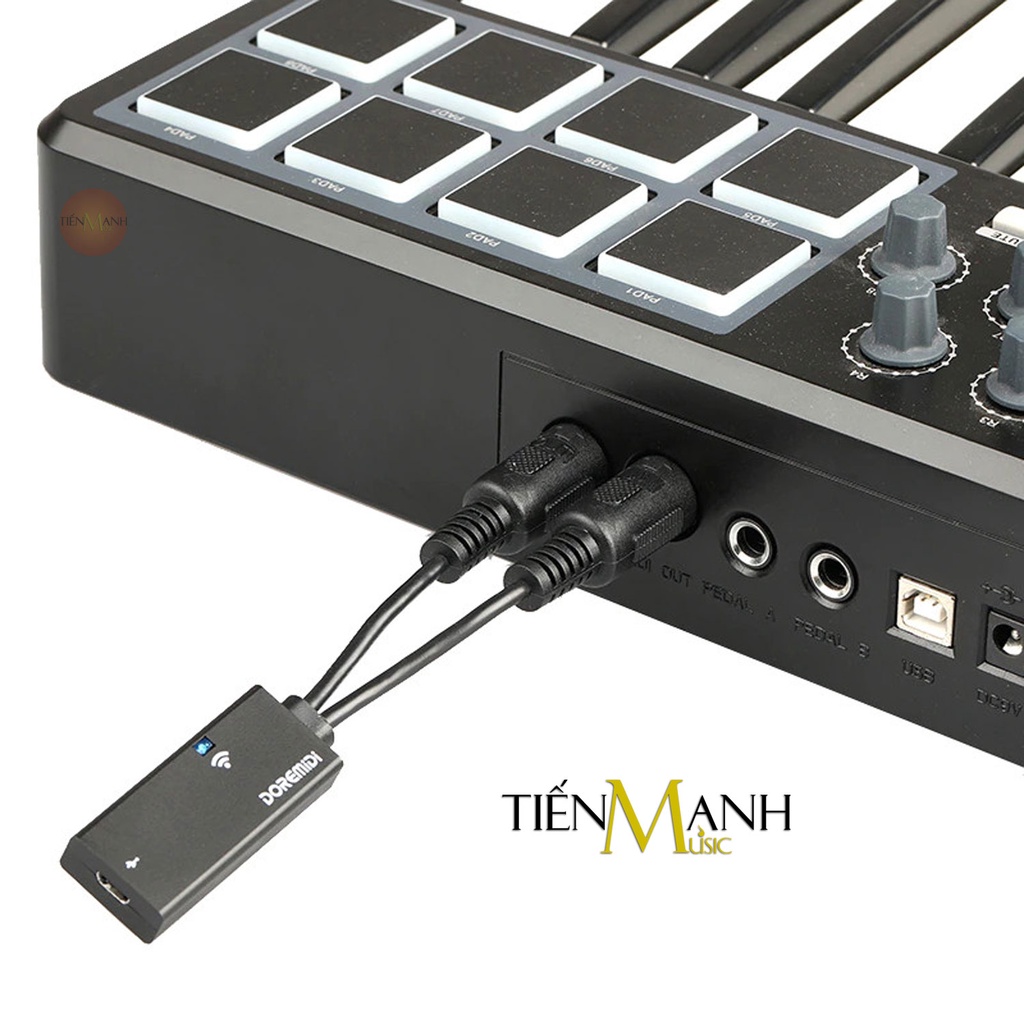[Chính Hãng] Cáp Midi Không Dây Đầu Cắm Tròn 5 Chân DOREMiDi MTB22 Bluetooth 5.0 Tốc Độ Cao Cho Đàn Piano, Organ MTB-22