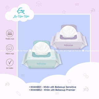 Combo 2 Bịch Khăn Ướt Bebesup Sensitive Có Nắp 80 Tờ/Bịch