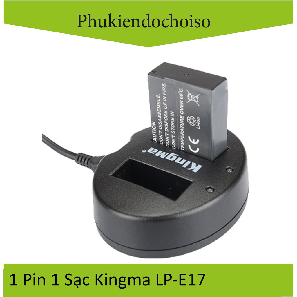 Bộ 1 pin 1 sạc Kingma cho Canon LP-E17 + Hộp đựng Pin, Thẻ nhớ