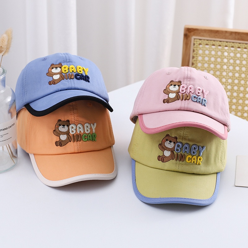Mũ Lưỡi Trai Thêu Họa Tiết Xinh Xắn Thời Trang Mùa Hè Cho Bé
