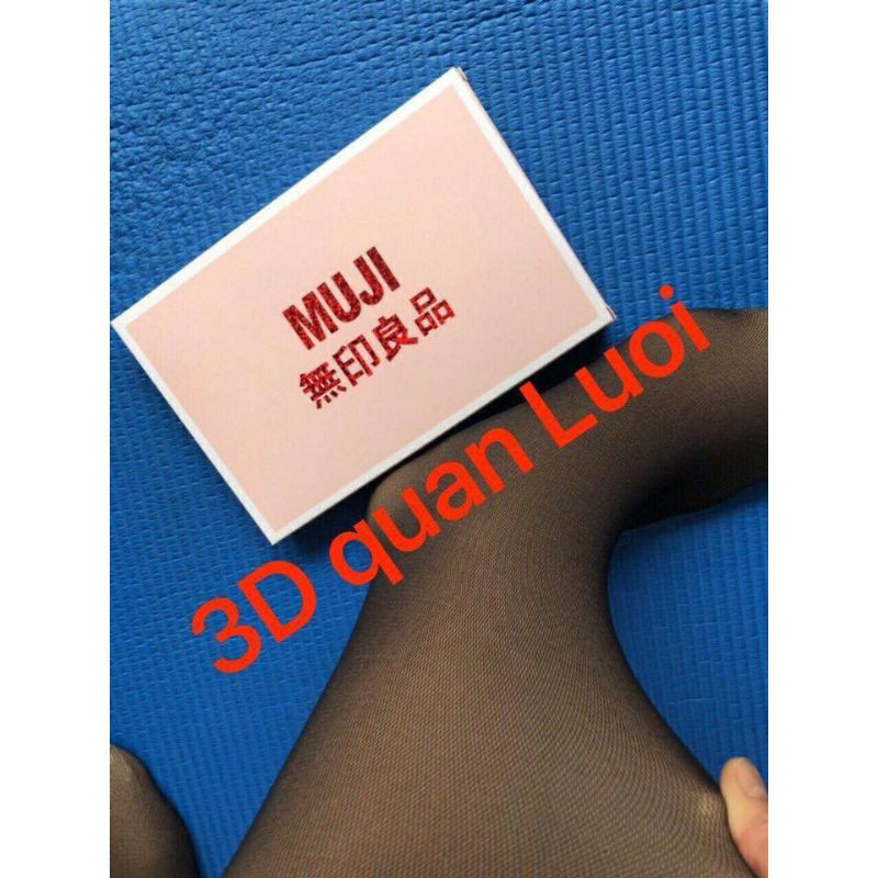 quần tất lưới 3d muji