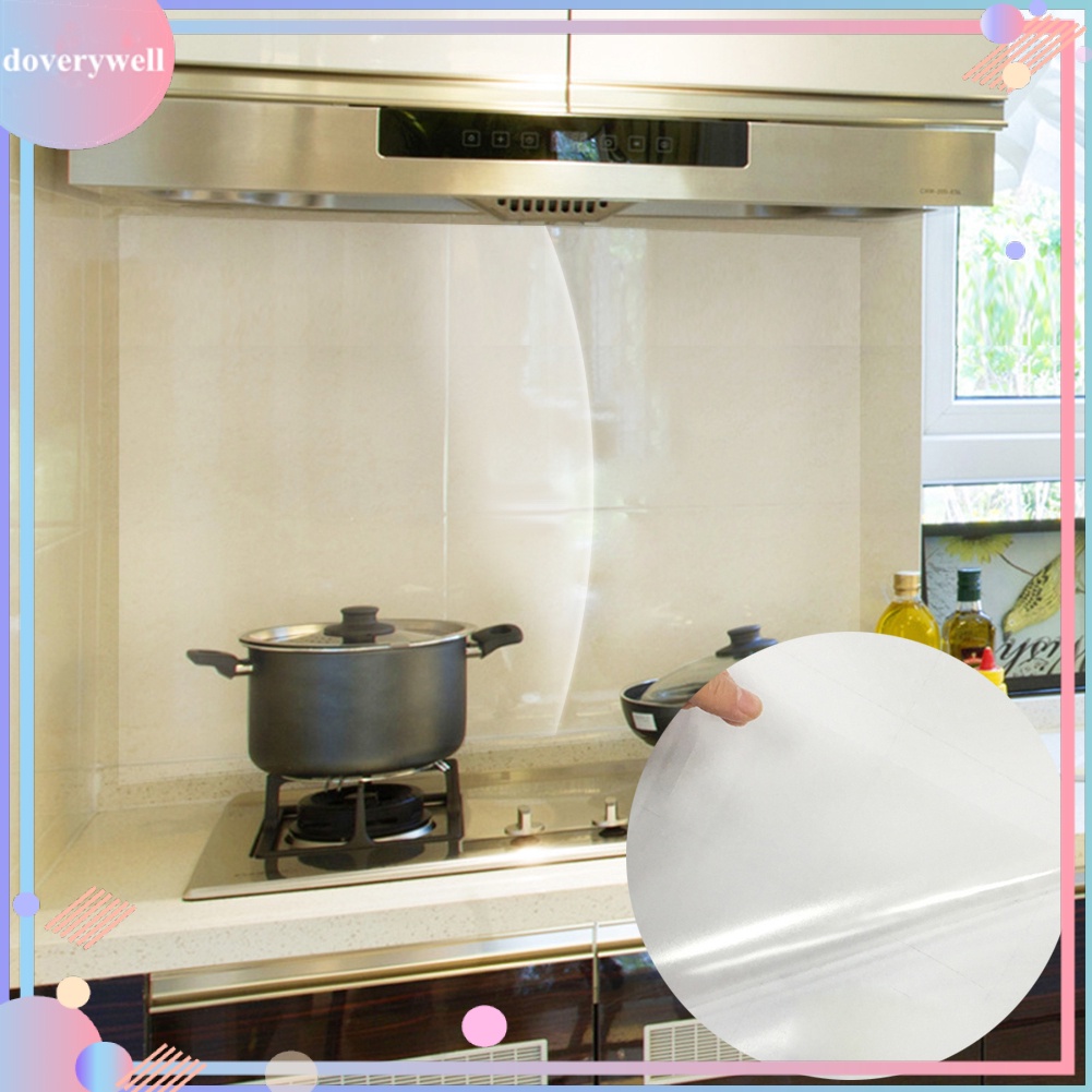 Miếng dán tường nhà bếp trong suốt chống thấm nước/ dầu tiện dụng