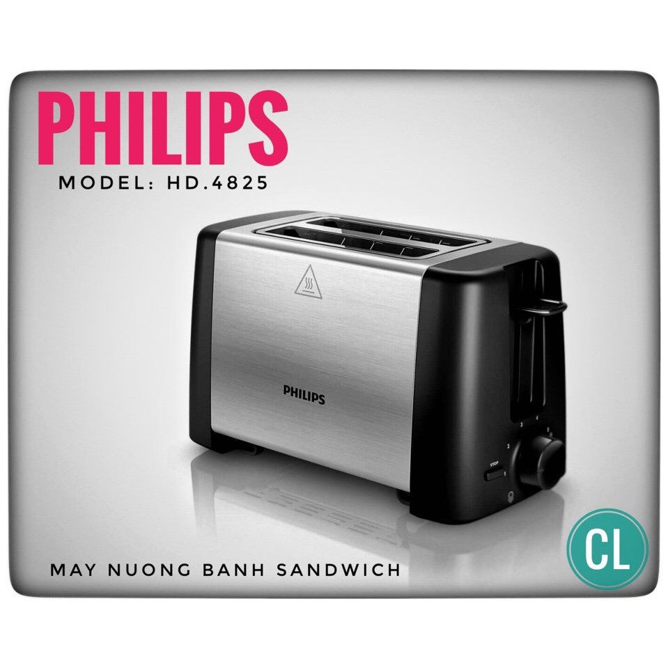 [Mã ELTECHZONE giảm 6% đơn 500K] Máy nướng bánh mỳ Philips HD-4825