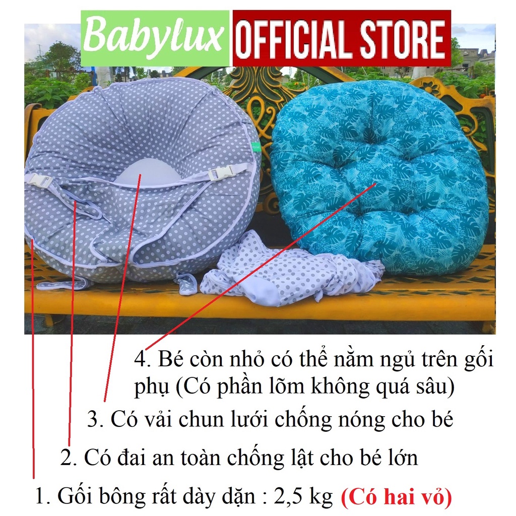  [HỖ TRỢ FREE SHIP] Gối chống trào ngược Babylux lounger ( CÓ VIDEO ẢNH THẬT)