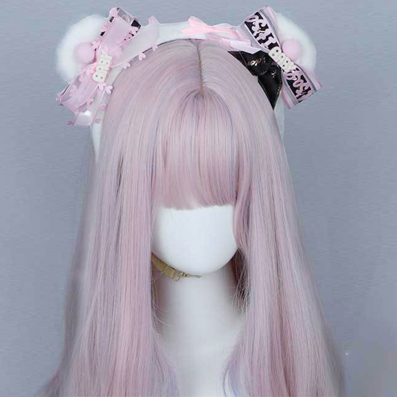 Băng Đô Tai Gấu Bông Hóa Trang Lolita