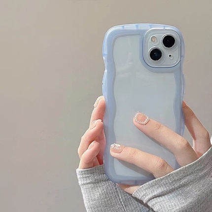 Ốp Điện Thoại Mềm Trong Suốt Viền Lượn Sóng Đơn Giản Cho for iPhone 14 Pro Max 13 Pro Max12 Pro11 iPhone X XR XS Max