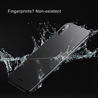 Ốp lưng iPhone XS Max chống bám vân tay Baseus lụa siêu mỏng 0.45mm