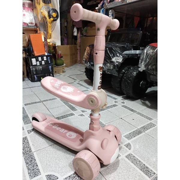 Xe Scooter trượt chòi và trượt 2in1 gấu Bear xinh xắn